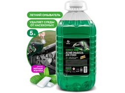 Жидкость стеклоомывателя летняя 5л - летняя, готовая к применению Summer Shine, с ароматом мятной жвачки GRASS 110453