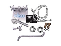 Смеситель для ванны длинный излив переключатель в корпусе EKKO E26019