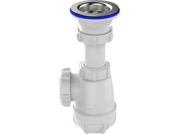 Сифон для умывальника 1 1/2"х40 с металлической решеткой Aquant