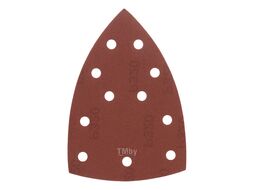 Треугольник абразивный на ворc. подложке под "липучку", перф., P 320, 150х150х100 мм, 5 шт. Denzel 738677
