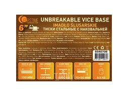 Тиски стальные с наковальней 6"-150мм FORSTIME FT-6540706