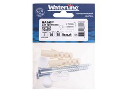 Набор для крепления унитаза 10x80 белый Waterline