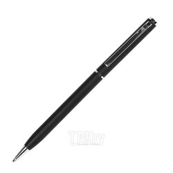 Ручка шарик/автомат "Slim 1100" 0,7 мм, метал., черный/серебристый, стерж. синий Happy Gifts 1100/35