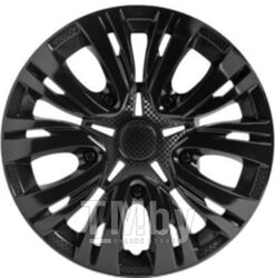 Колпак колесный 2 шт, 13 дюймов, Лион, черный глянец, карбон, для защиты колесных штампованных дисков AIRLINE AWCC-13-04