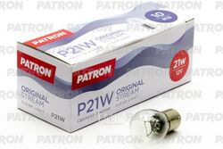 Лампа накаливания P21W 12V 21W BA15s Original Stream (оригинальные параметры) PATRON PLS25-21