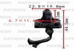 Клипса пластмассовая TOYOTA применяемость: кузов, обшивка PATRON P37-1375