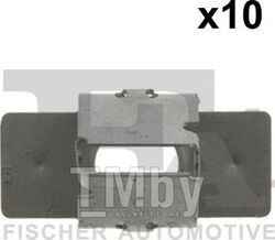 Клипса пластмассовая комплект 10шт прижимная (черная) CITROEN \ PEUGEOT FISCHER 21-40054.10