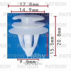 Клипса пластмассовая (комплект 10шт) BMW применяемость: пистон обшивки PATRON P37-0262S