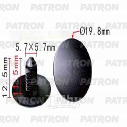 Клипса пластмассовая (черная) MAZDA PATRON P37-0568