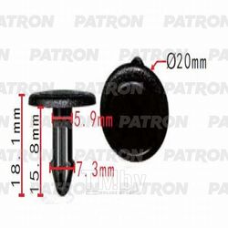 Клипса пластмассовая Acura,Honda применяемость: панель приборов PATRON P37-0471