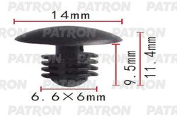 Клипса пластмассовая Ford применяемость: кузов, внутренняя отделка PATRON P37-1705