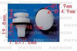 Клипса пластмассовая Ford применяемость: фиксатор задних фонарей PATRON P37-0957