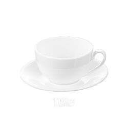 Чашка с блюдцем, фарфор., 180 мл. подарочн. упак., белый Wilmax WL-993004/1C