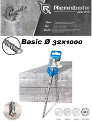 Сверло-бур по бетону SDS+ 32х1000 мм "Basic" Rennbohr 693210