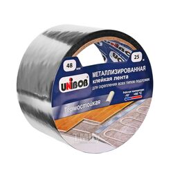 Металлизировнная клейкая лента для скрепления подложек 48мм х 25м (инд. упаковка) Unibob 70998