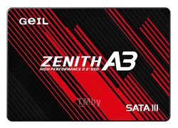 Накопитель SSD Geil Zenith A3 1TB (A3FD16I1TBG) (2.5", SATA 3.0, QLC, скорость чтения/записи: 500/450MB/s)