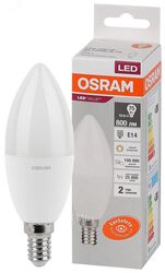 Лампа светодиодная В75 7,5Вт Е14 3000К 4058075579125 LED Value OSRAM