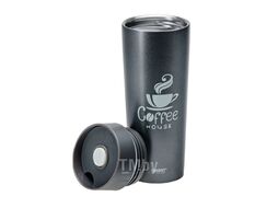 Термокружка металлическая с пластмассовой крышкой "coffee" серая 350 мл Banquet 48788556
