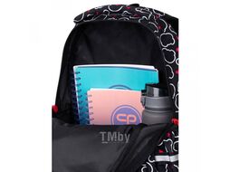 Рюкзак школьный "Bear" S полиэстер, уплот. спинка, черный/белый CoolPack F048709