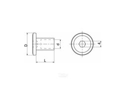 Гайка Ericson М6*12*15 белый цинк (10 шт)