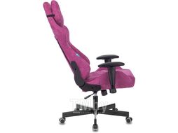Кресло игровое Zombie VIKING KNIGHT Fabric малиновый Light-15 с подголов. крестов. металл