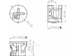 Эксцентрик 12x10,0 для плиты 12 мм AKS