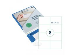 Самоклеящиеся этикетки универсальные 70х37 прозрачн. 24/25 Rillprint 83212