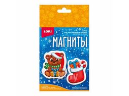 Набор для детского творчества - Магниты из гипса новогодние "Новогодние подарки" (малый набор) LORI Пз/Г-078