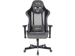 Кресло игровое Zombie VIKING 7 KNIGHT Fabric серый Loft ромбик текстиль/эко.кожа с подголов. крестов. металл
