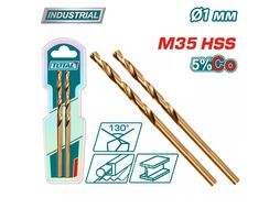 Сверло по металлу M35 HSS-CO 1мм TOTAL TAC11201001