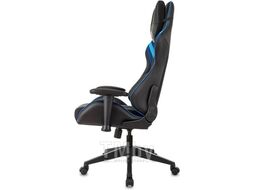 Кресло игровое Бюрократ Zombie VIKING 4 AERO ткань/экокожа, черный/синий