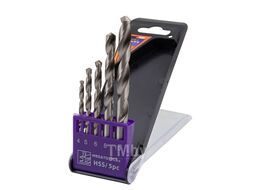 Сверла по металлу, набор 5пр. (4-6, 8, 10мм) MEGATOOLS MT-DBS05