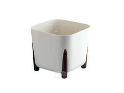 Кашпо пластмассовое finezja антрацит 19*19*36 см Lamela LA532-82