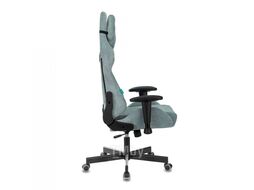 Кресло игровое Zombie VIKING KNIGHT Fabric черный Light-20 с подголов. крестов. металл
