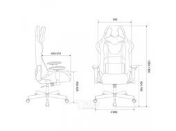 Кресло игровое Zombie VIKING KNIGHT Fabric черный Light-20 с подголов. крестов. металл
