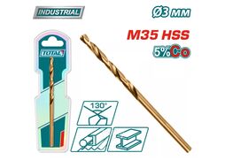 Сверло по металлу M35 HSS-CO 3мм TOTAL TAC11203001