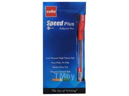 Ручка шарик. "Speed Plus" 0,7 мм, пласт., прозр., стерж. синий Cello 0752/CEL1012718
