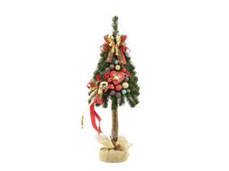 Ель на пне в мешковине "Santa" 80см PINUS