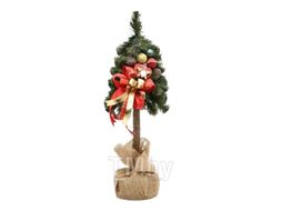 Ель на пне в мешковине "Santa" 50см PINUS