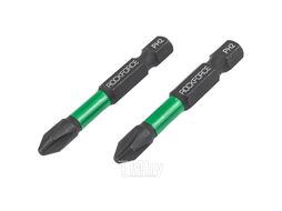 Биты торсионные магнитные крестовые РН2х50мм, 1/4" (2шт.), в блистере RockFORCE RF-38676
