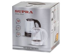 Чайник электрический 1.8л. 1500Вт черный/прозрачный (корпус: стекло) Supra KES-1853G