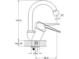 Смеситель для кухни D35-A, серия 640 ECONOCE EC0641