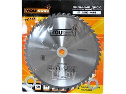 Пильный диск т/с 350/50мм Z48 (дерево, косой зуб уз.+15) Yourtools