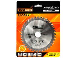 Пильный диск т/с 125/22мм Z36 (дерево, косой зуб у.з.+10) Yourtools