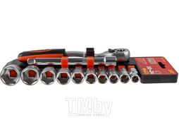 Набор головок 3/8" 10-24мм 12предм. (пласт. подвес, 6 граней) PRO STARTUL (PRO-41438)