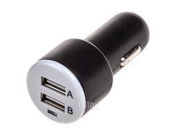 Зарядное устройство (адаптер) 12V USBх2 (1.0А+2.1А) Черный в блистере Skyway S04601001