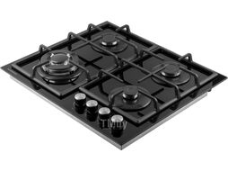Панель варочная газовая NORMANN BHG-6450A (черный) (4 конф.; WOK; закал.стекло; газ-контроль; пьезоподжиг; чугун.реш.)