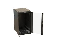 Шкаф коммутационный напольный 18U 600x600мм пер. дв. стекл задн. дв. спл. стал. лист 800кг черный 510мм 64.1кг 988мм IP20 сталь HYPERLINE TTBR-1866-AS-RAL9004
