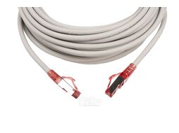 Патч-корд F/UTP общий экран RJ-45 вил.-вилка RJ-45 кат.5E 10м серый LSZH 26AWG HYPERLINE PC-LPM-STP-RJ45-RJ45-C5e-10M-LSZH-GY
