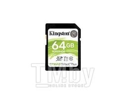 Карта флэш памяти SecureDigital 64Gb SDXC Canvas Select Plus 100R Class 10 UHS-I U1 V10 Kingston SDS2/64GB